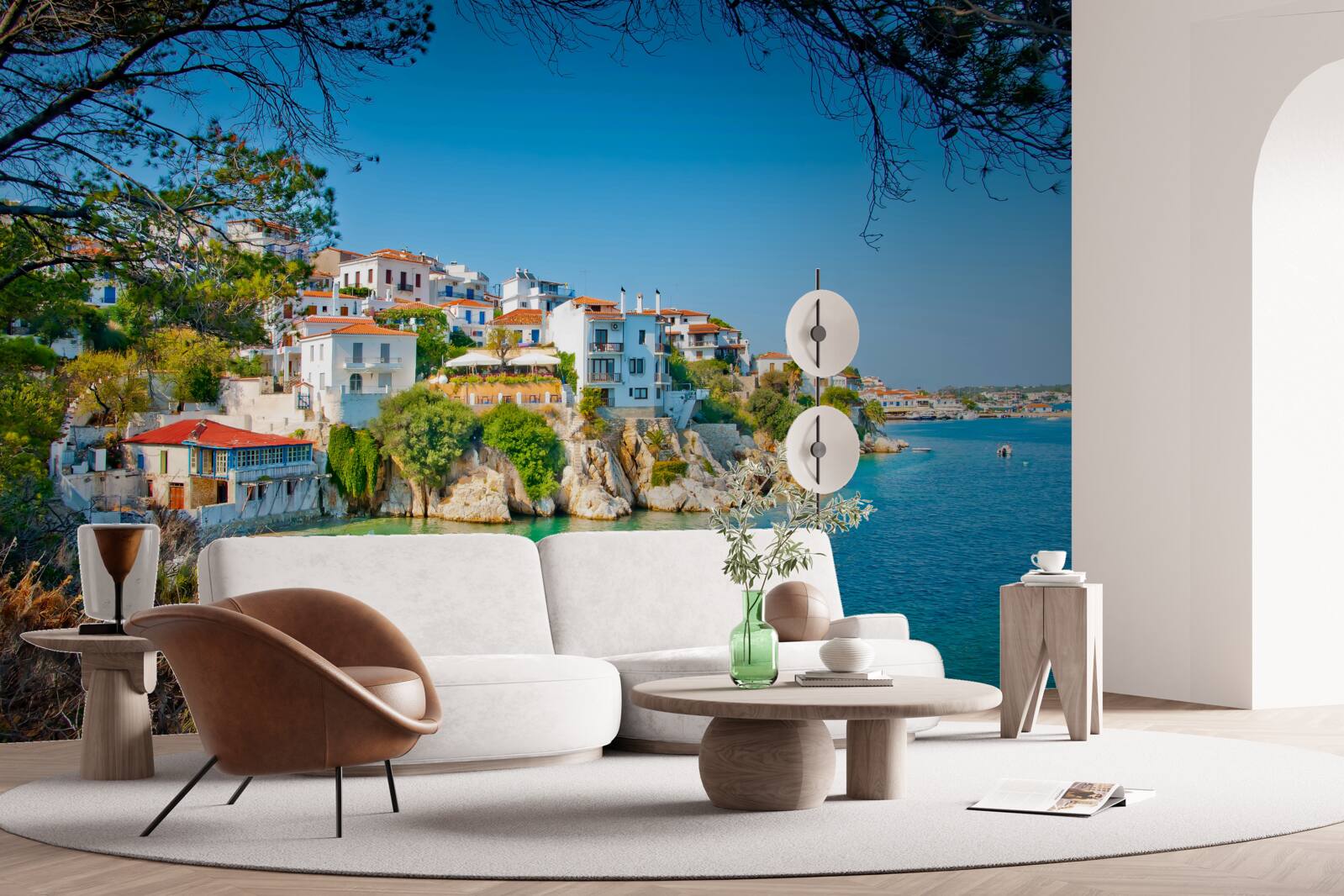 Фотошпалери тиха гавань біля грецького поселення