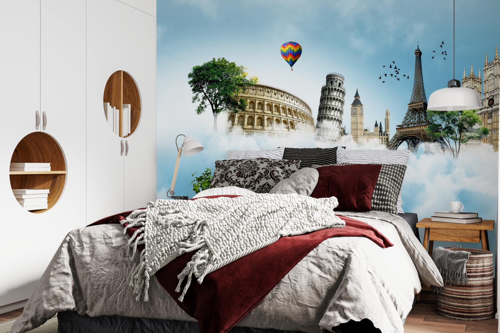 Фотошпалери пам'ятники європейських міст у небі