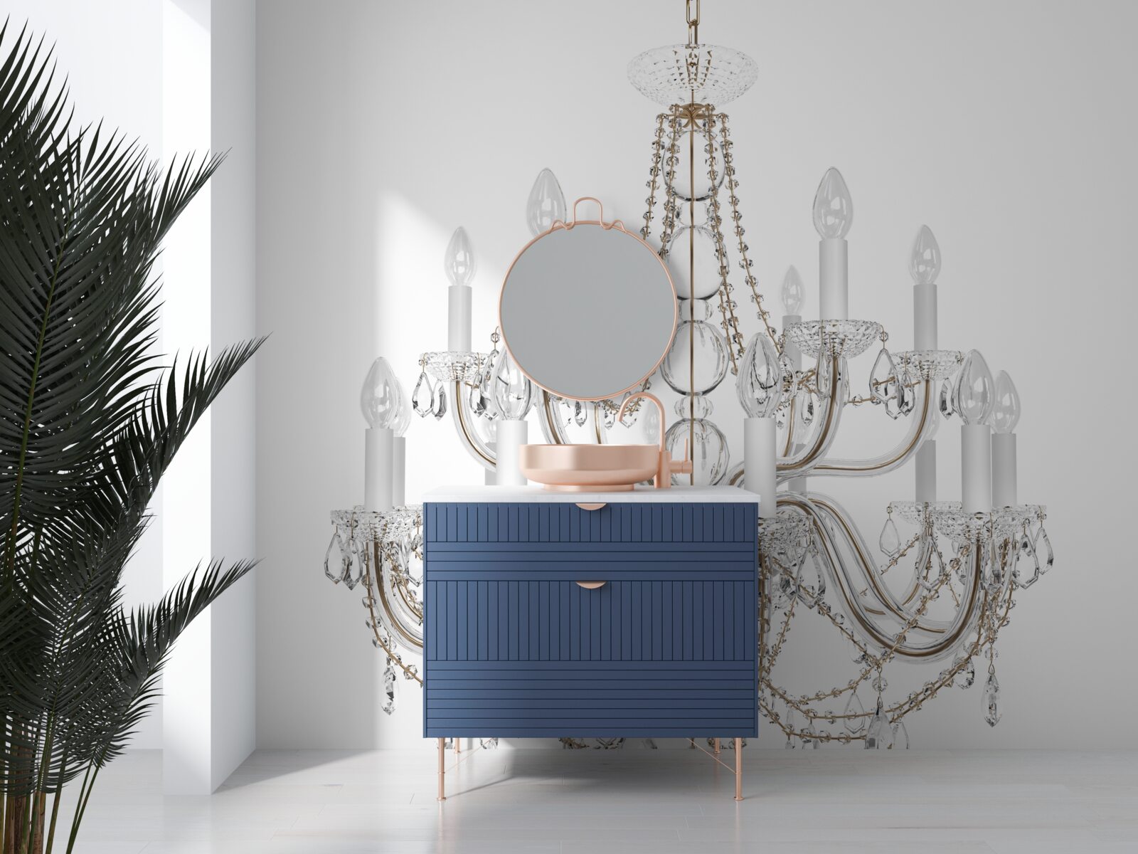 Фотошпалери елегантна люстра у вінтажному стилі з канделябрами