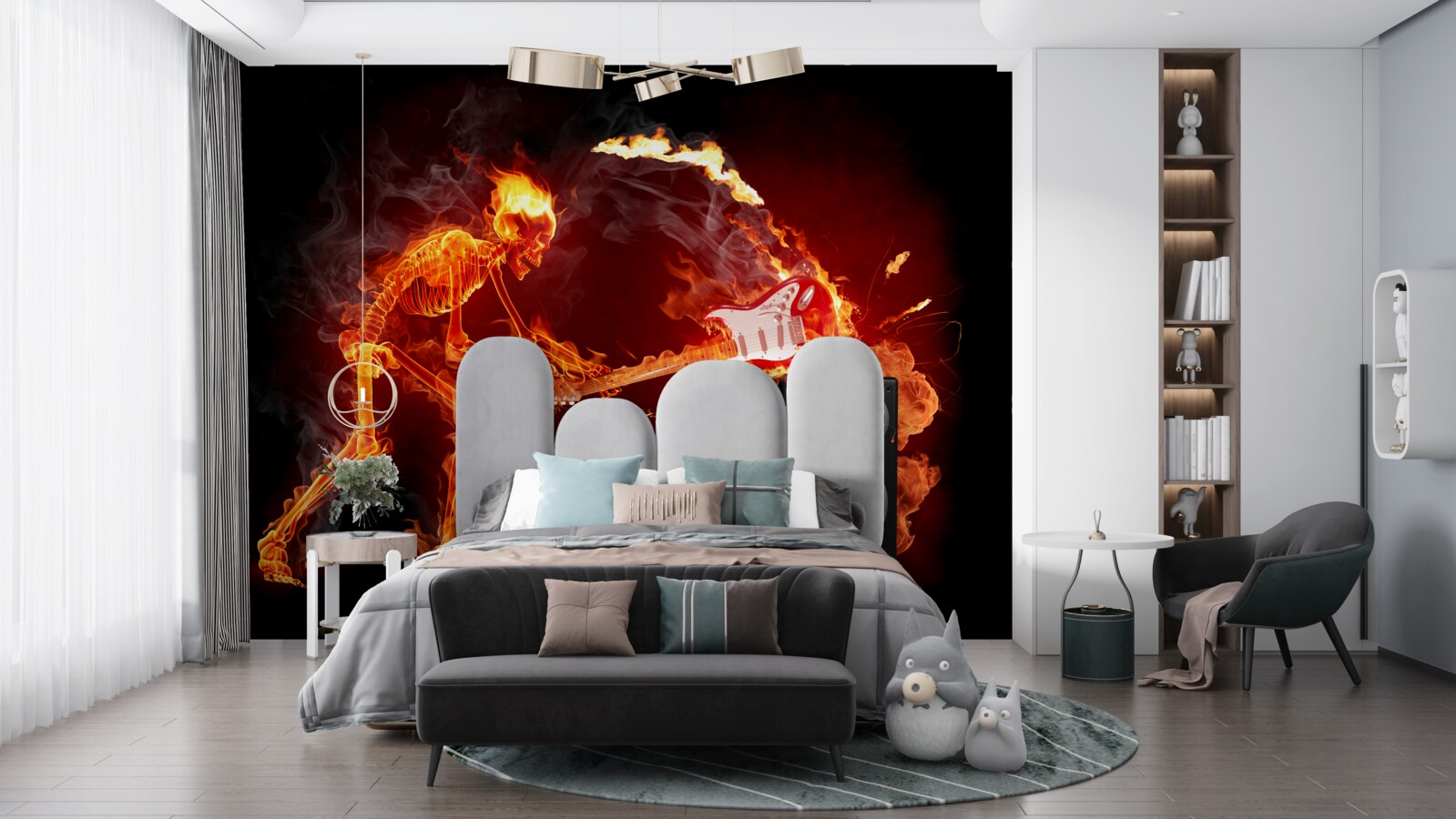 Фотошпалери артист розбиває гітару об підсилювач