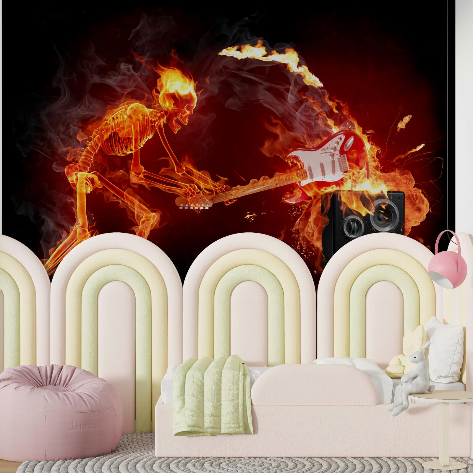 Фотошпалери артист розбиває гітару об підсилювач