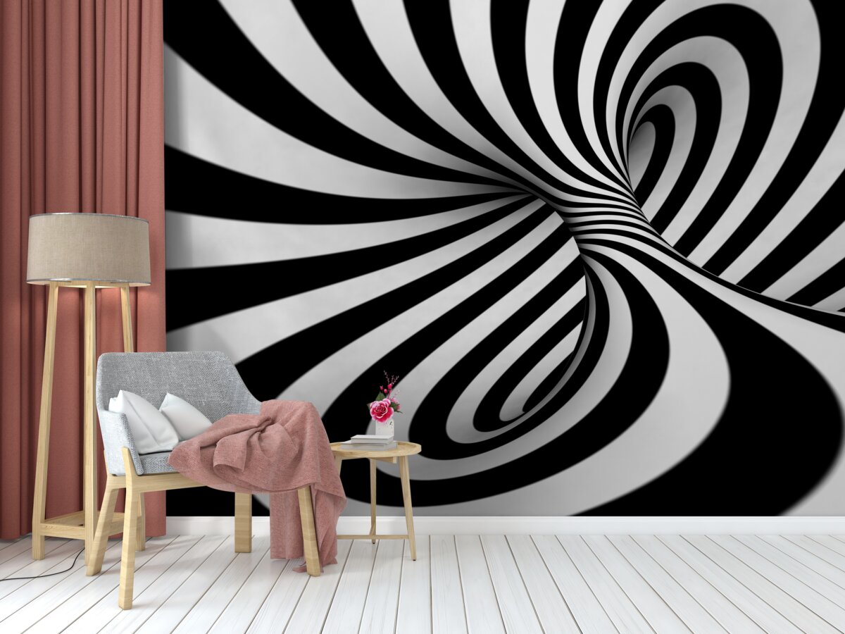 Фотошпалери білі та чорні відтінки нескінченності