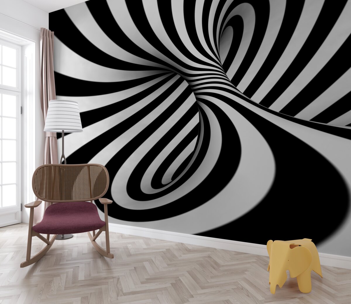 Фотошпалери білі та чорні відтінки нескінченності