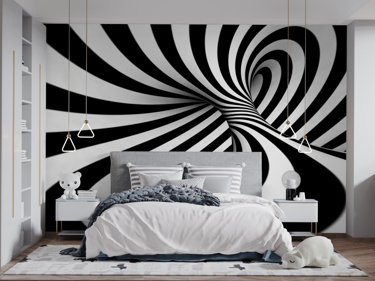 Фотошпалери білі та чорні відтінки нескінченності