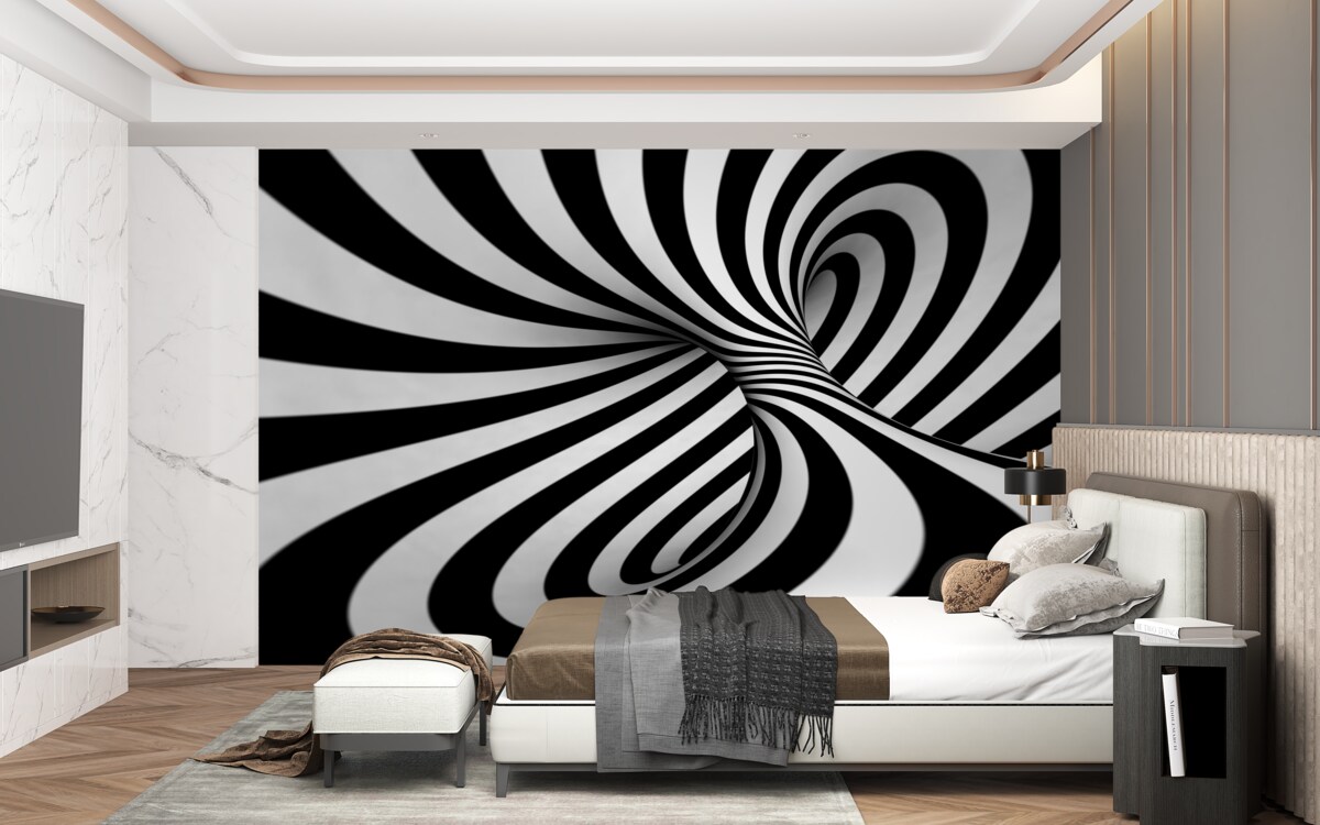 Фотошпалери білі та чорні відтінки нескінченності