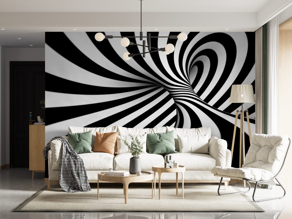 Фотошпалери білі та чорні відтінки нескінченності