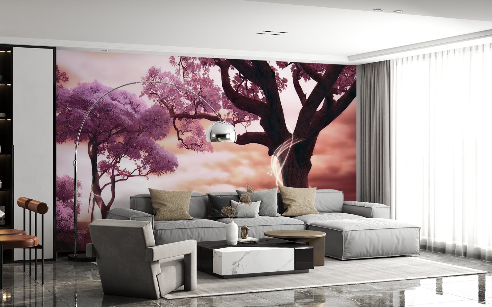 Фотошпалери стійкі дерева в пустелі, сповнені життя і краси