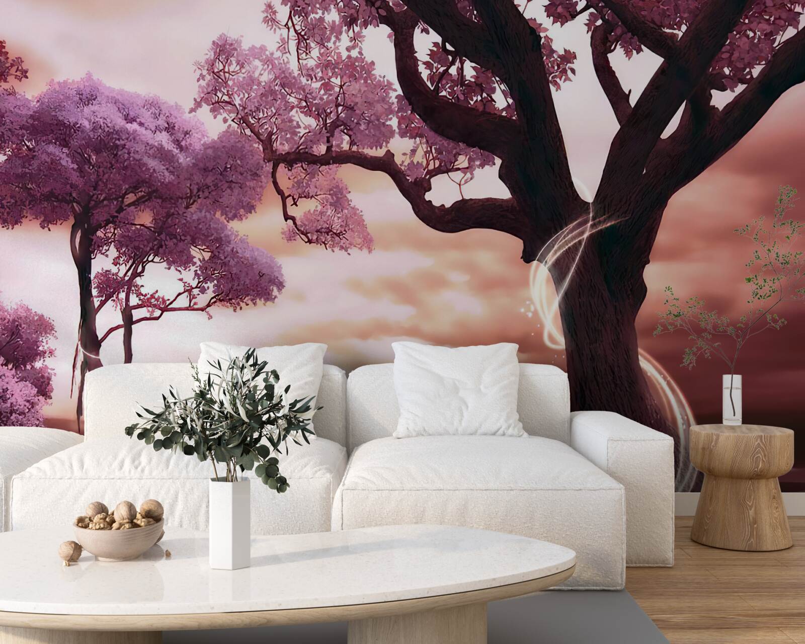 Фотошпалери стійкі дерева в пустелі, сповнені життя і краси