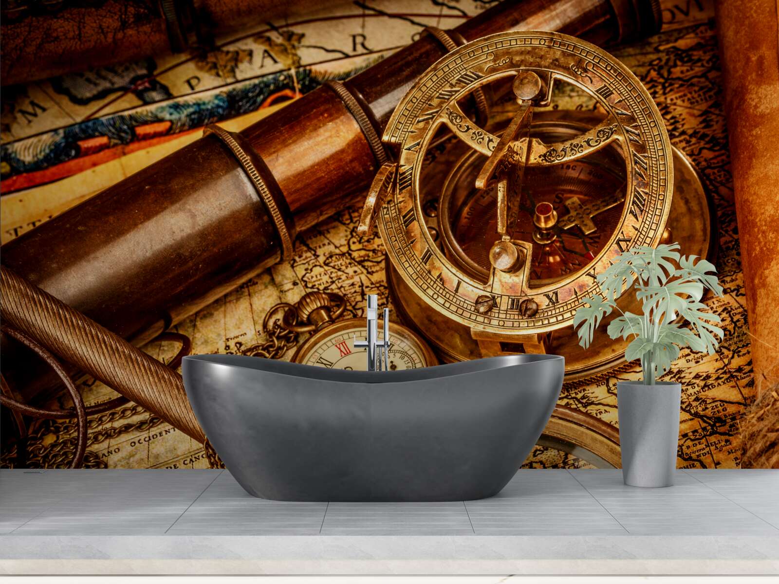 Фотошпалери навігаційні пристрої, такі як компас та інші елементи навігації