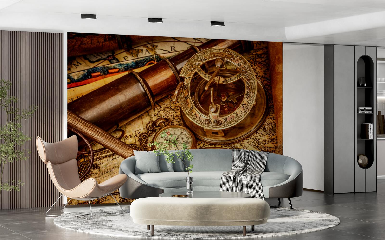 Фотошпалери навігаційні пристрої, такі як компас та інші елементи навігації