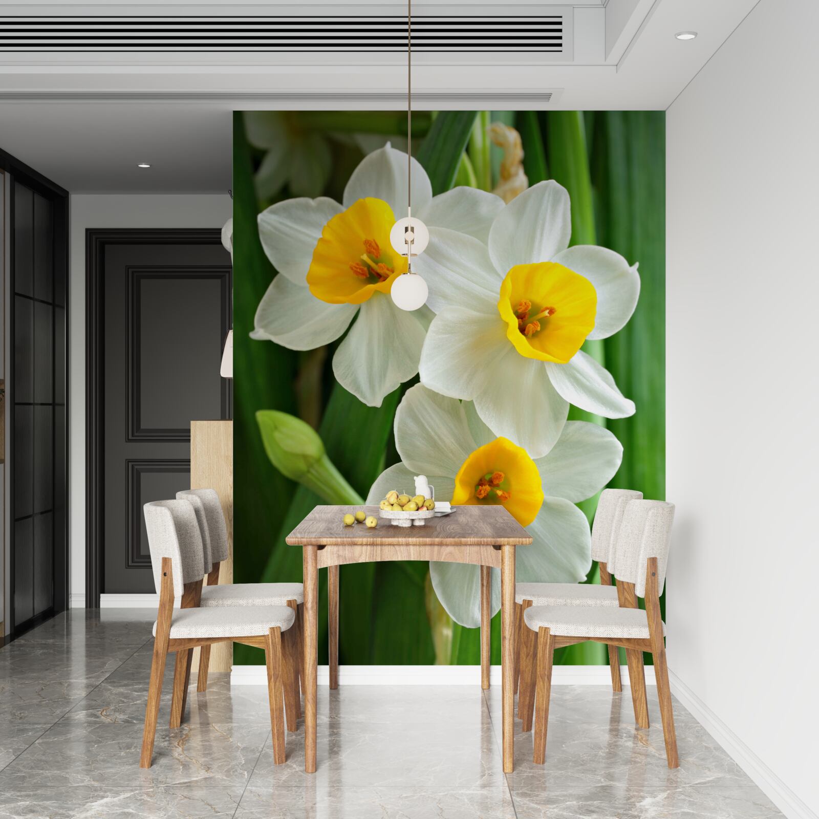 Фотошпалери красиві, витончені літні нарциси