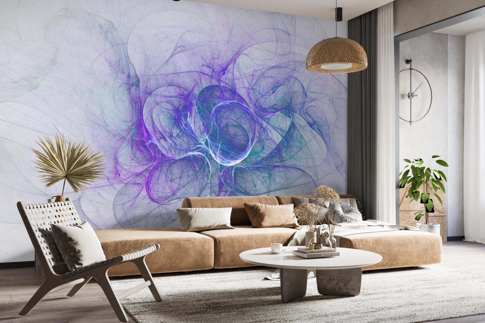 Фотошпалери абстрактні нервові клітини на білому тлі