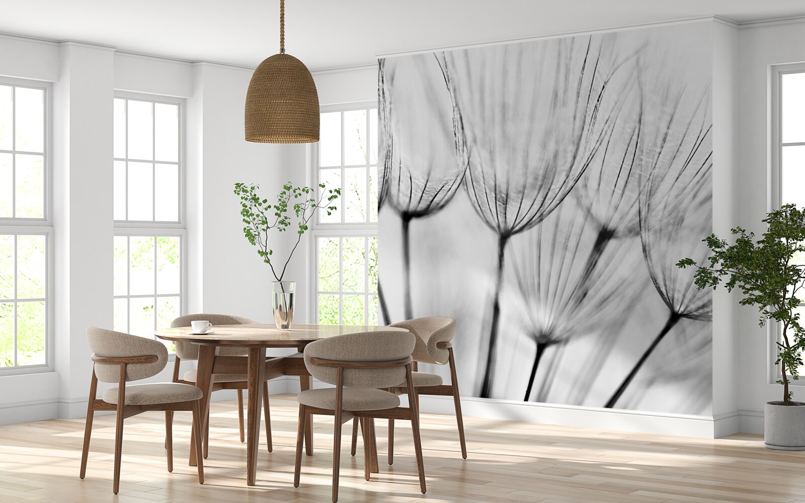 Фотошпалери білі косулі з нерозкритими бутонами