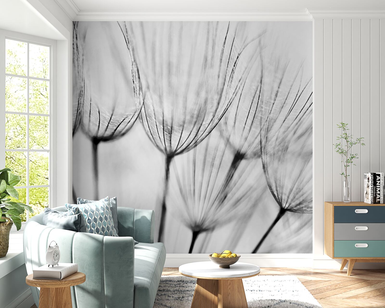 Фотошпалери білі косулі з нерозкритими бутонами