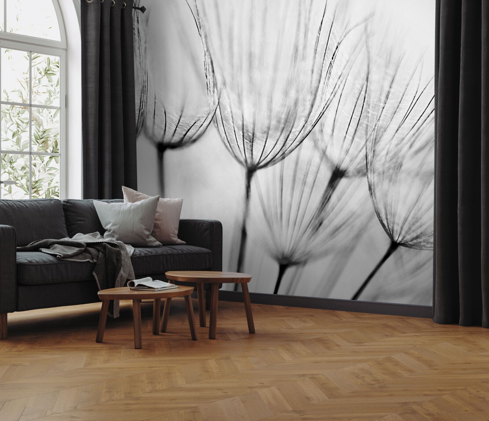 Фотошпалери білі косулі з нерозкритими бутонами