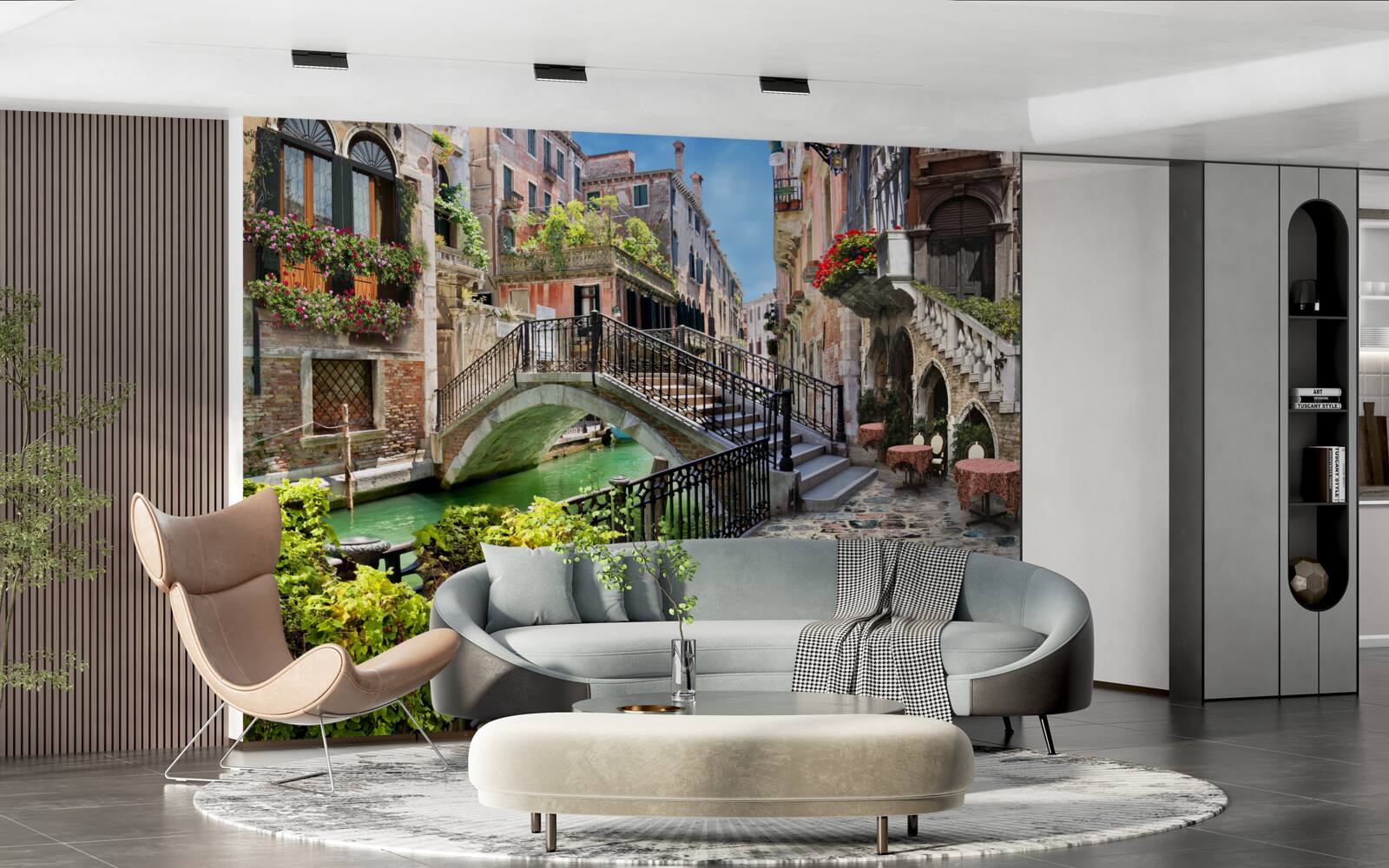 Фотошпалери зруйнований міст через венеціанський канал