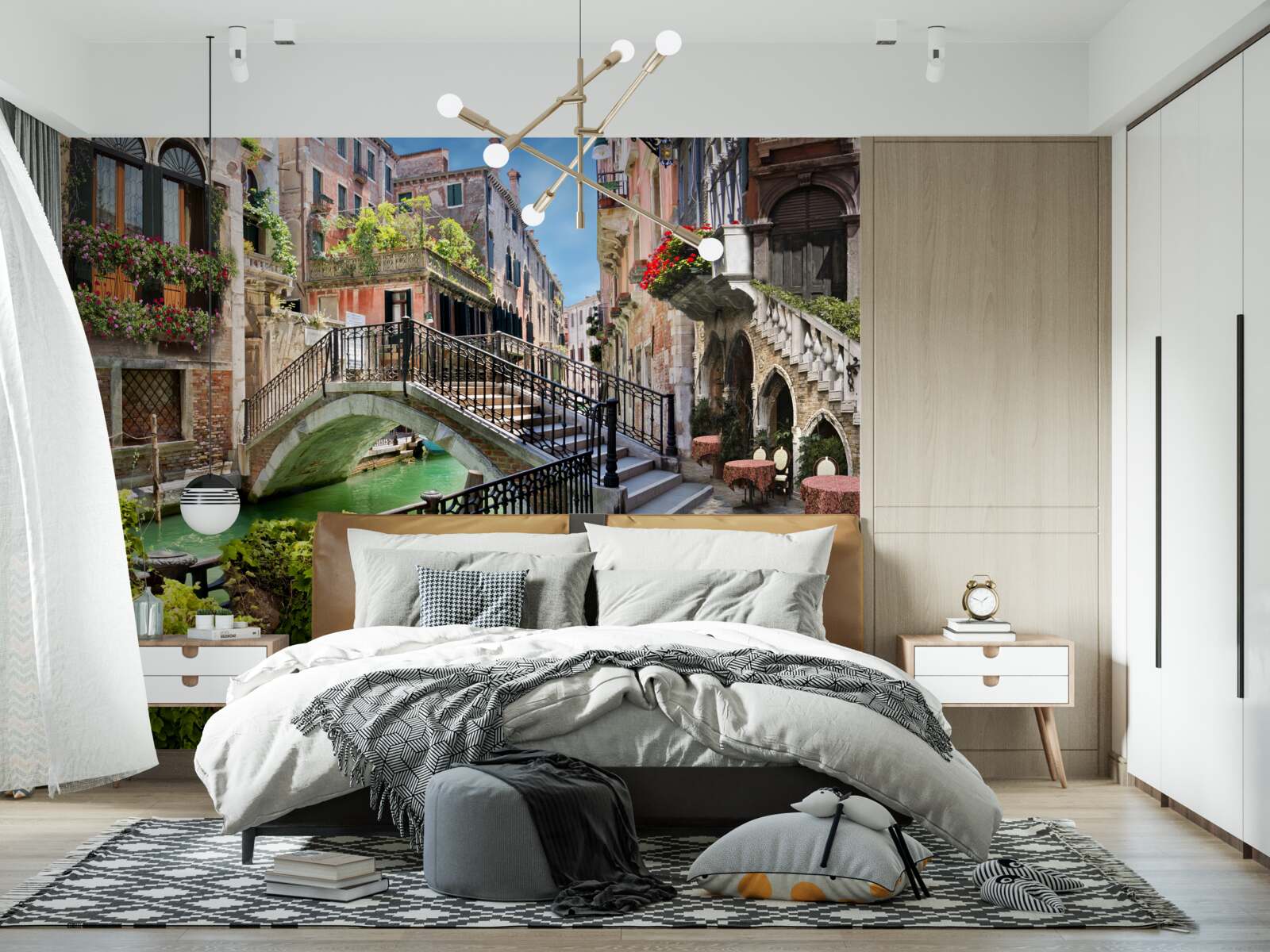 Фотошпалери зруйнований міст через венеціанський канал