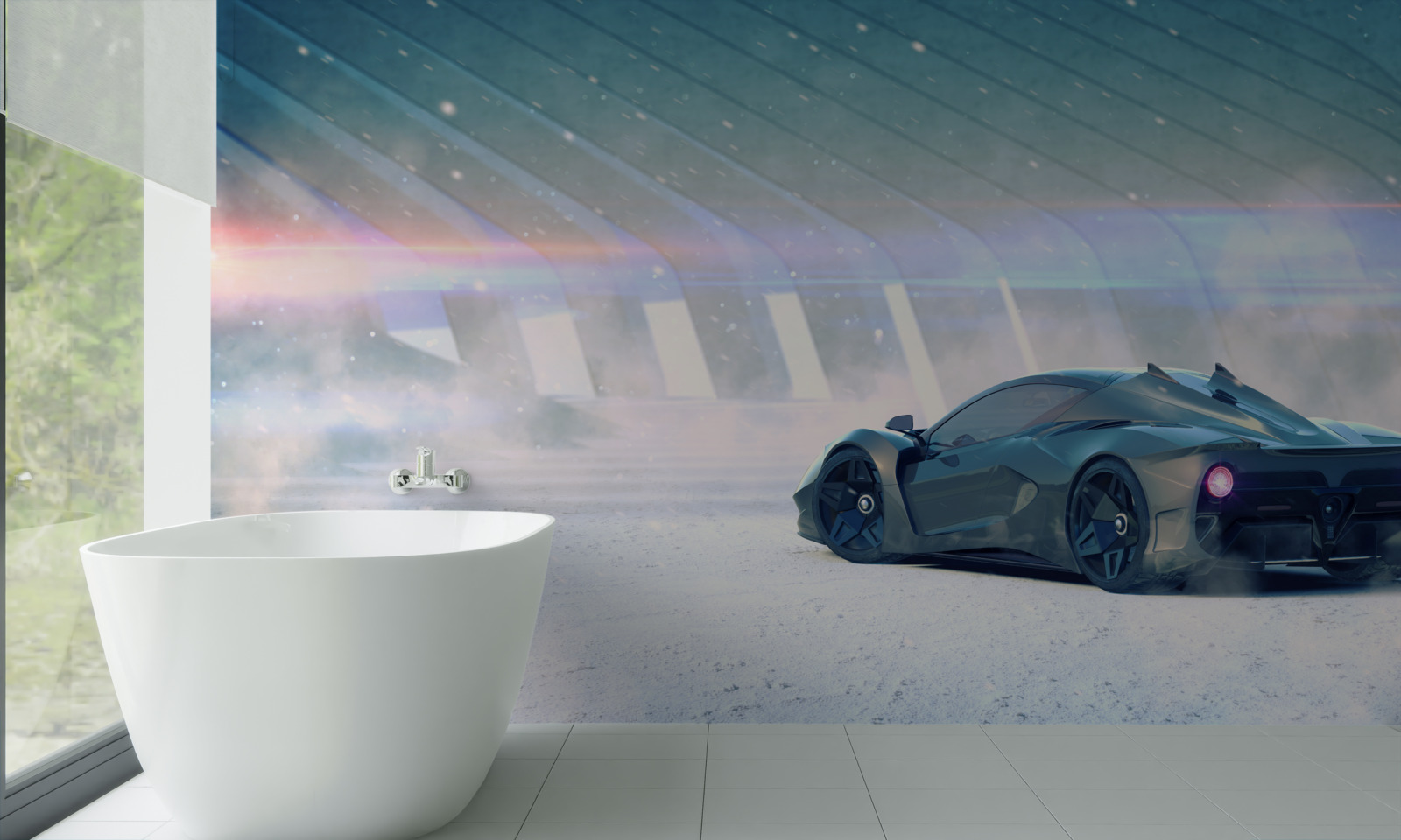 Фотошпалери гоночний автомобіль на старті