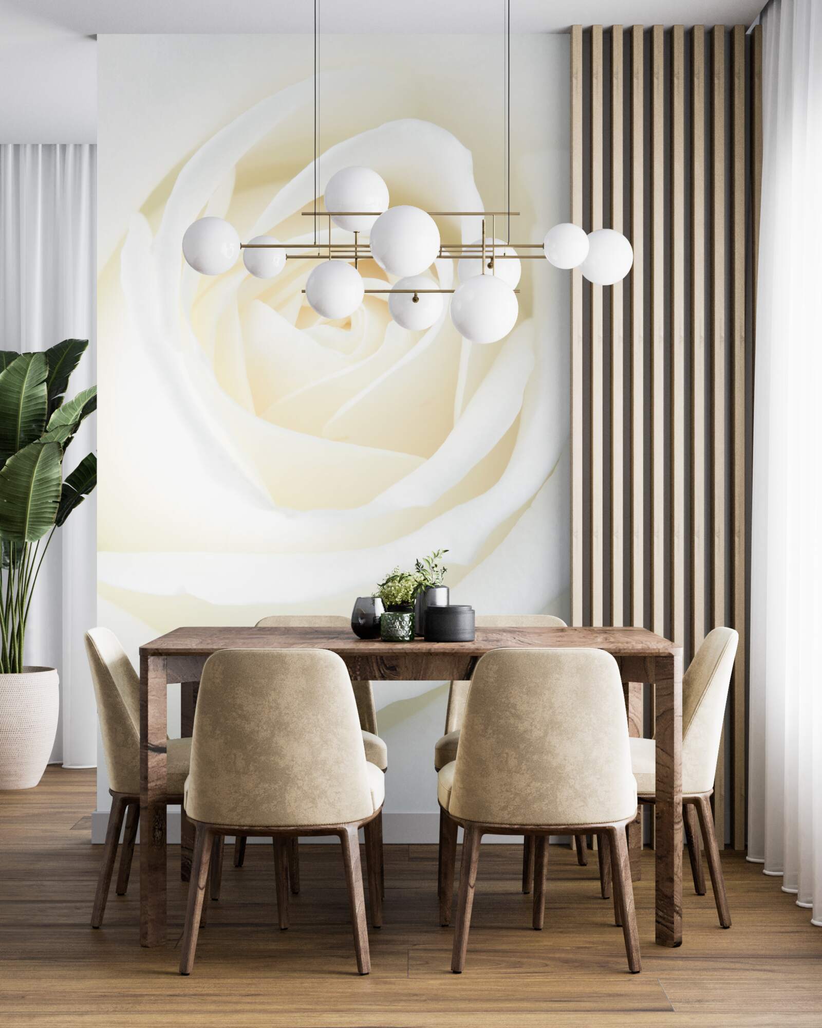 Фотошпалери великий план білосніжного бутона троянди