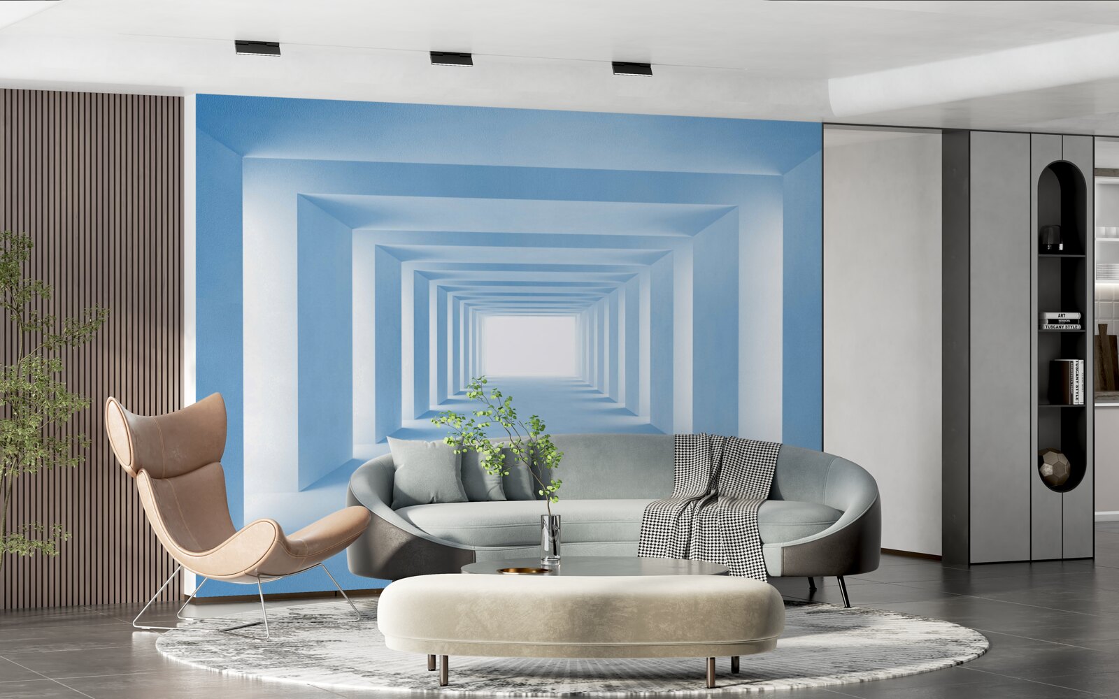 Фотошпалери нескінченно оборотні прямокутні криволінійні структури