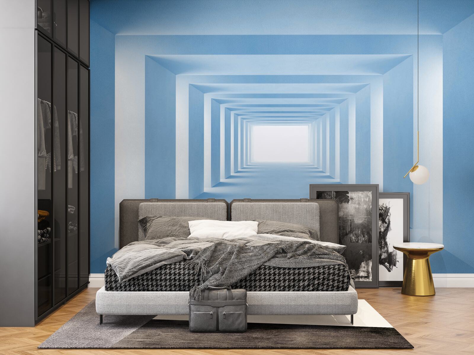 Фотошпалери нескінченно оборотні прямокутні криволінійні структури