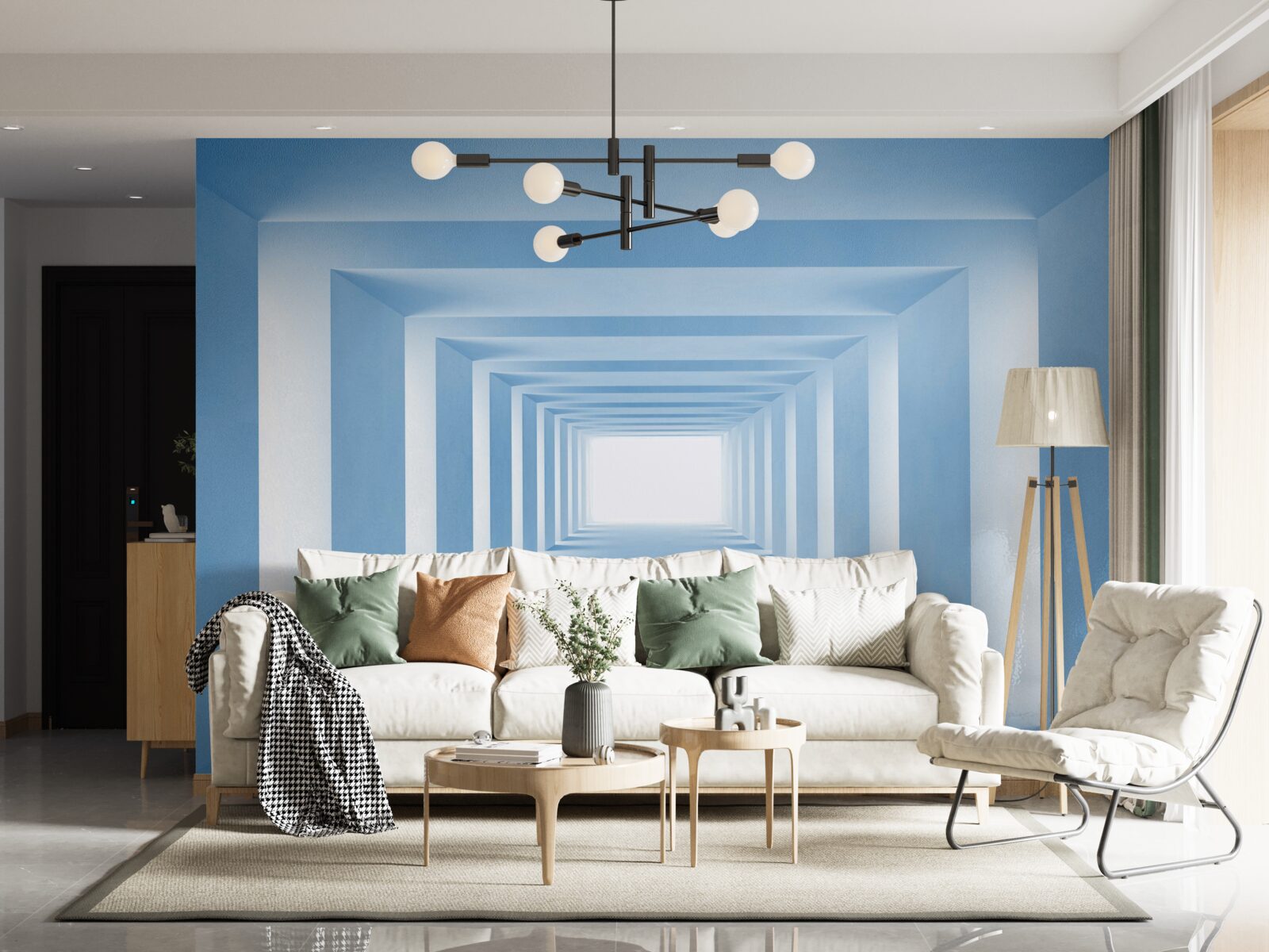 Фотошпалери нескінченно оборотні прямокутні криволінійні структури