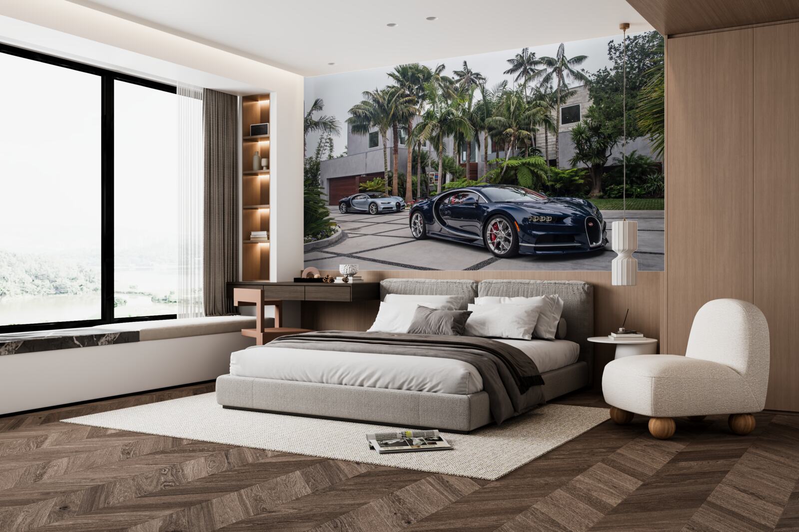 Фотошпалери перед резиденцією стояли розкішні спортивні автомобілі