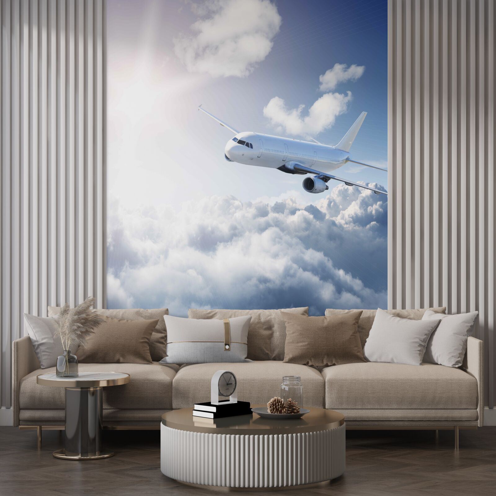 Фотошпалери пасажирський літак піднімається в повітря