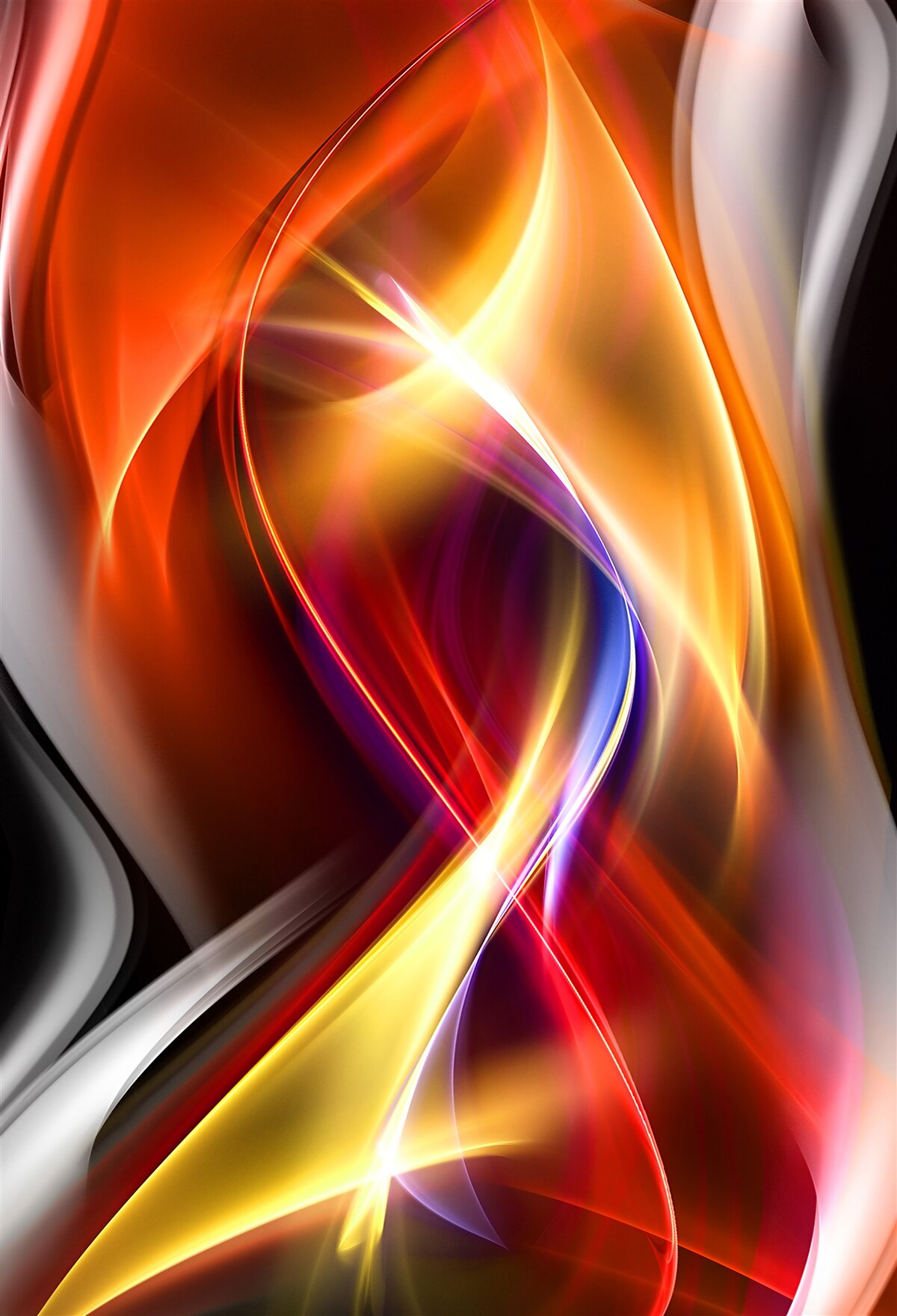 Фотошпалери плавні лінії з насиченими кольорами