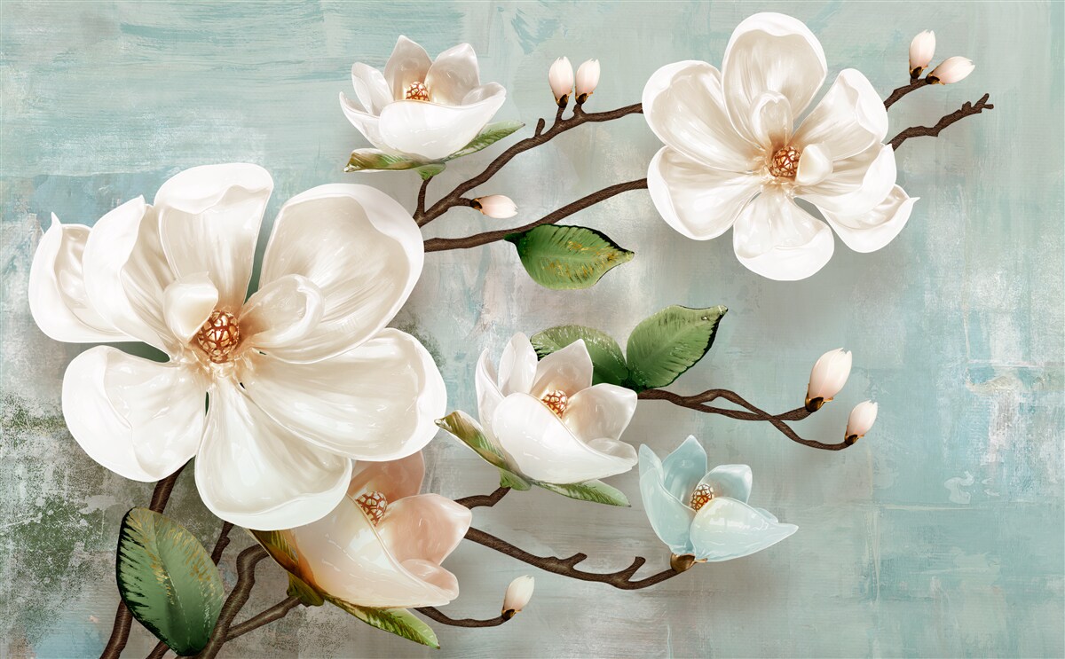 Фотошпалери букет білосніжних орхідей