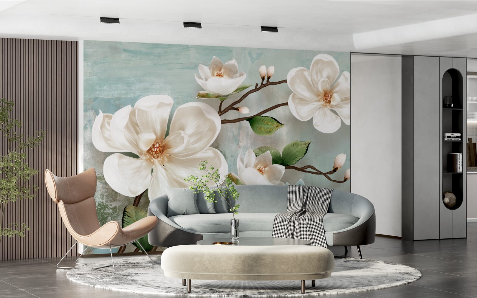 Фотошпалери букет білосніжних орхідей