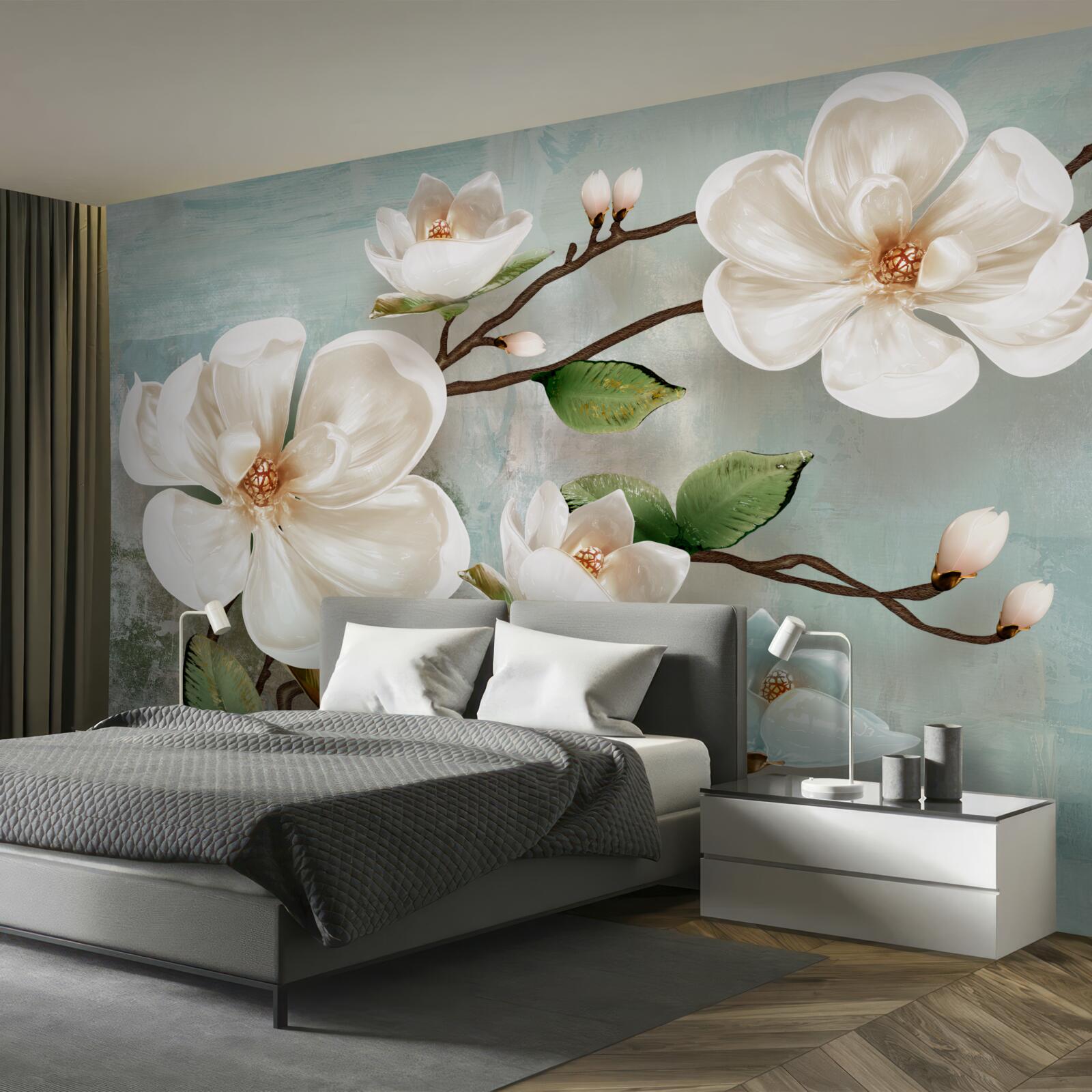 Фотошпалери букет білосніжних орхідей