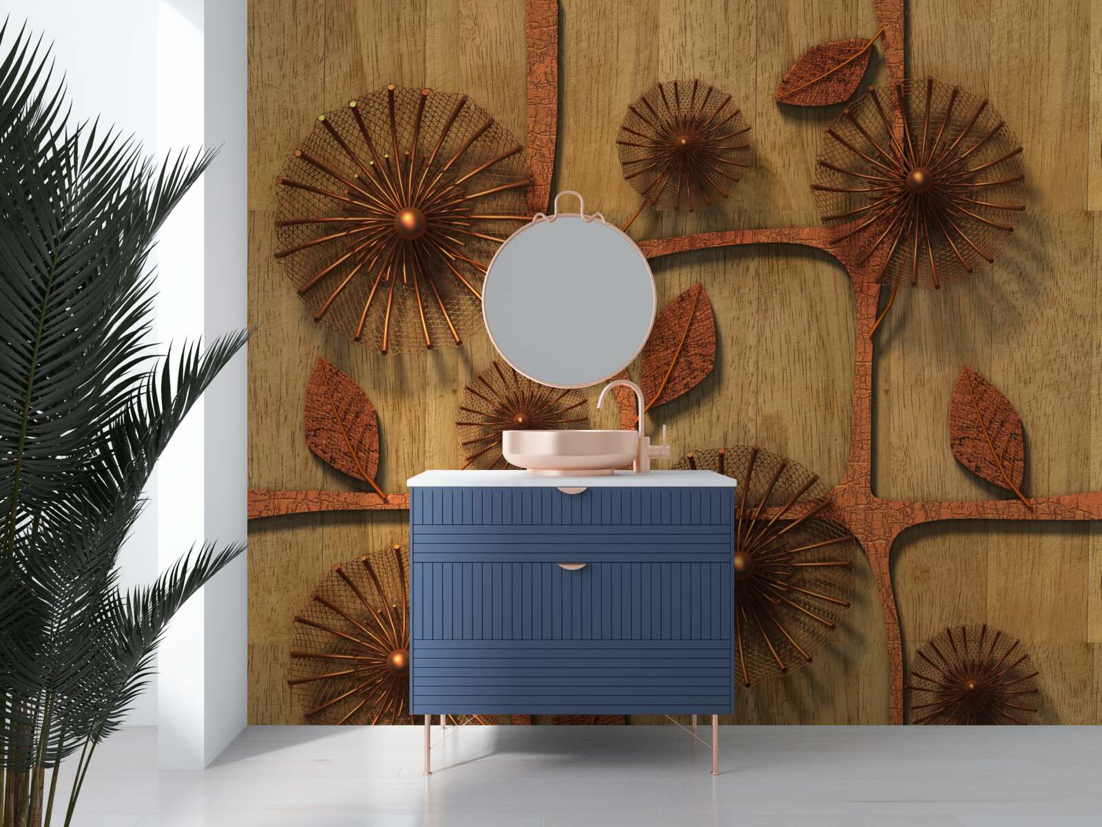 Фотошпалери абстрактний молочай на гілках дерев