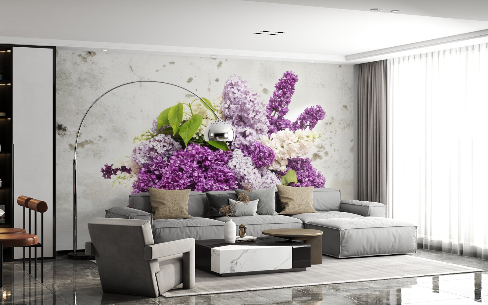 Фотошпалери сніп різноманітного весняного бузку