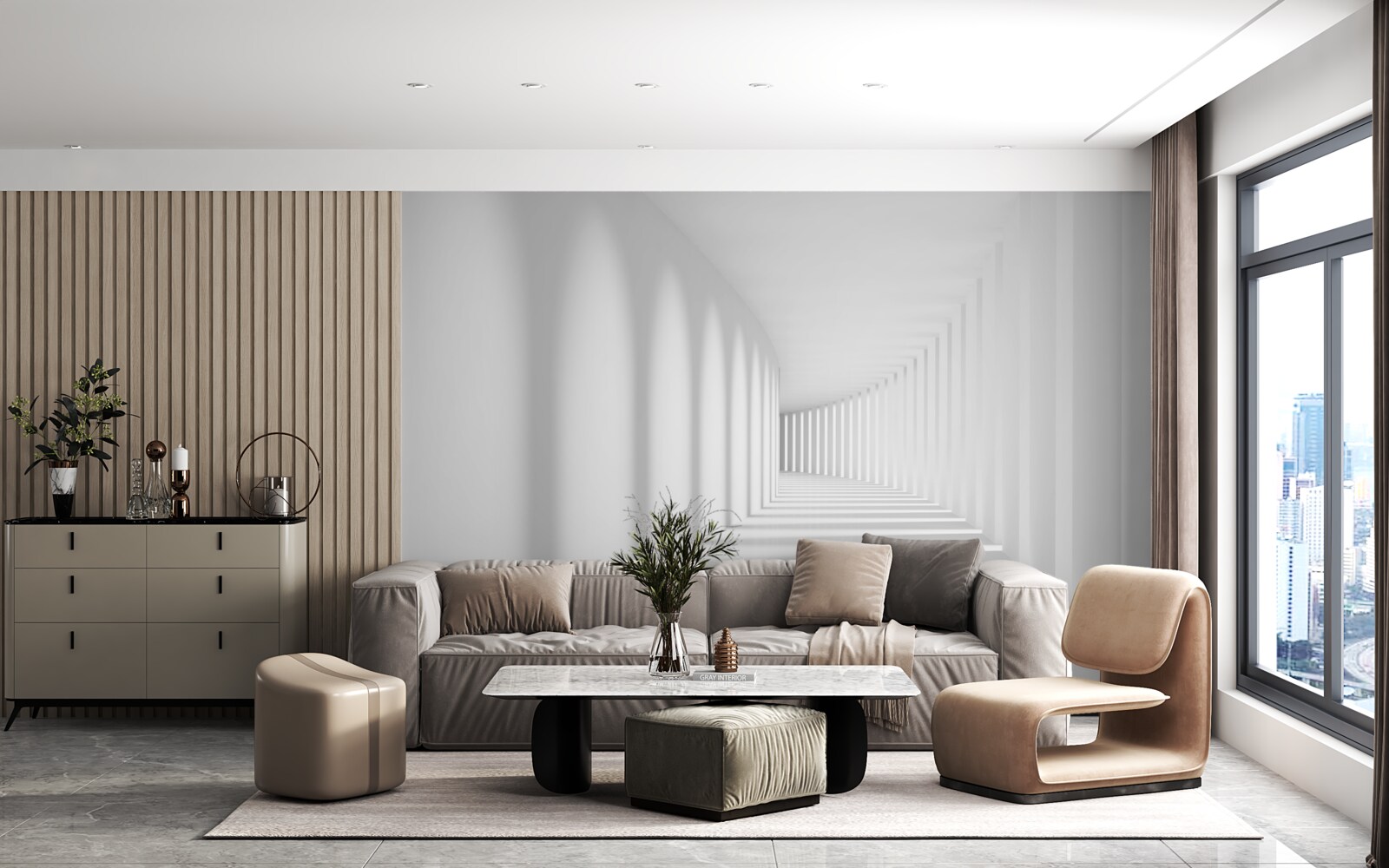 Фотошпалери коридор світла, що відступає