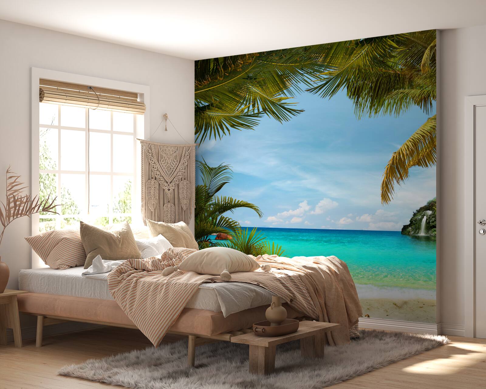 Фотошпалери бірюзові морські води та пляж у тропіках