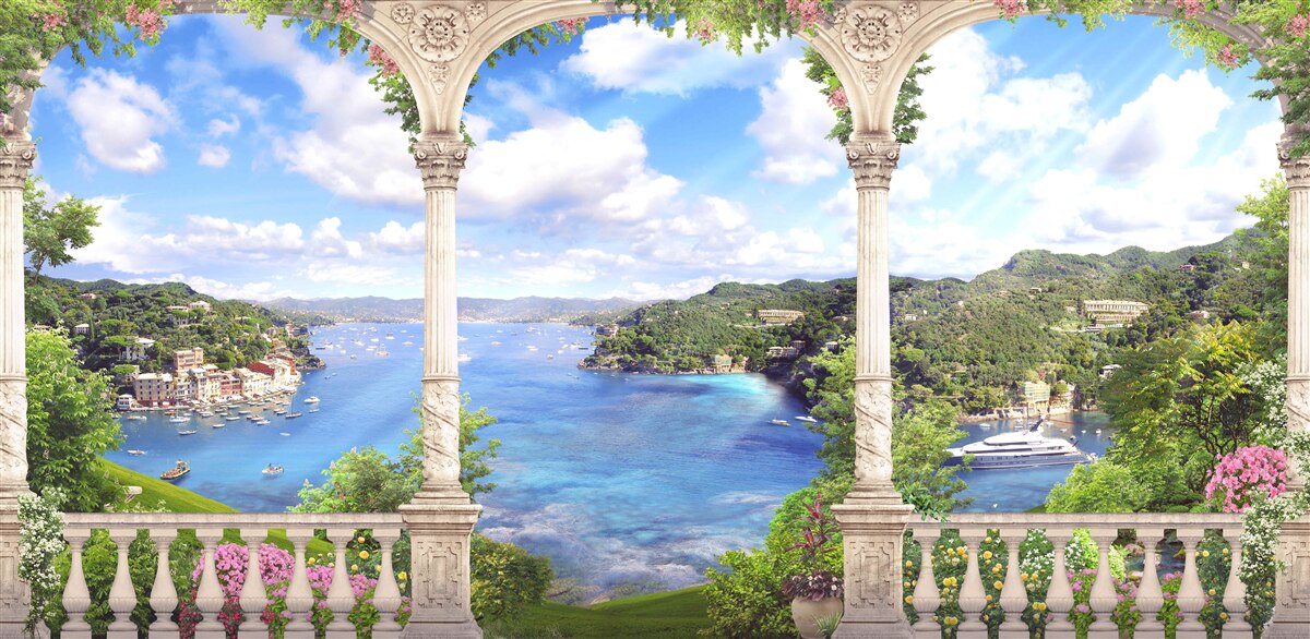 Фотошпалери оглядовий майданчик з прекрасним видом на природні пейзажі