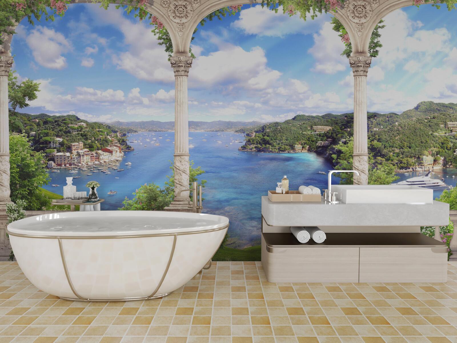 Фотошпалери оглядовий майданчик з прекрасним видом на природні пейзажі