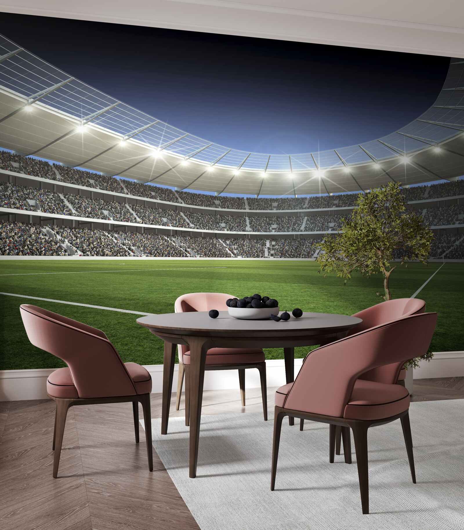 Фотошпалери стадіон готується до приїзду футболістів