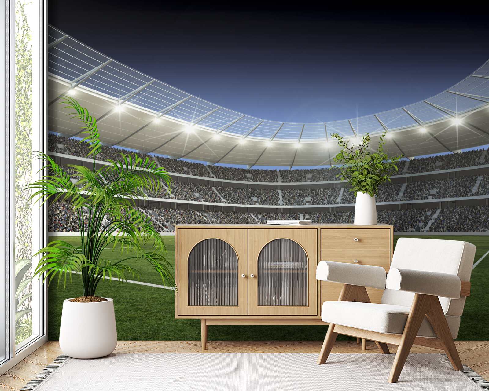 Фотошпалери стадіон готується до приїзду футболістів