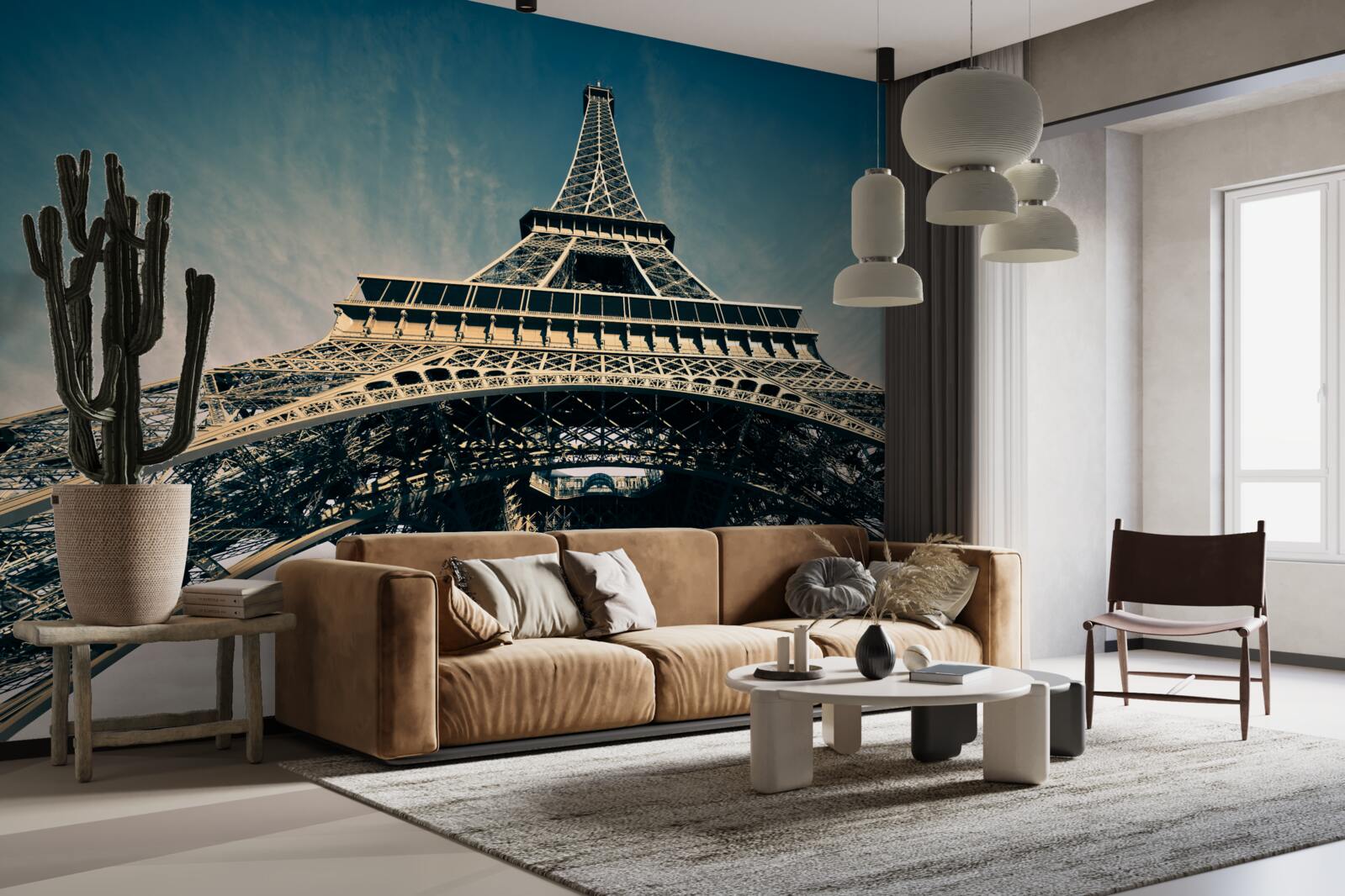 Фотошпалери вид на Ейфелеву вежу з нижньої точки