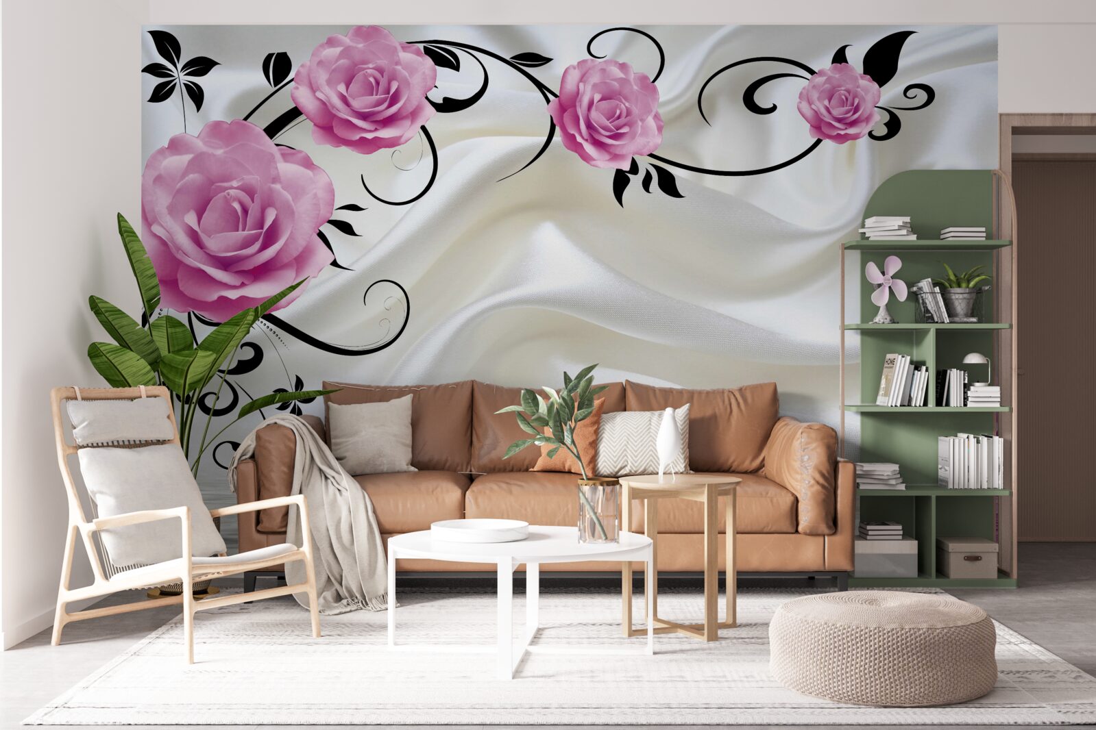 Фотошпалери фіолетові бутони на темних шовкових гілках