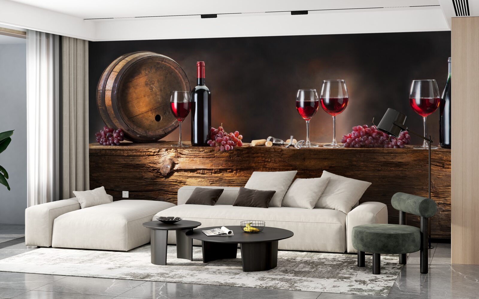 Фотошпалери винний льох з витриманими напоями