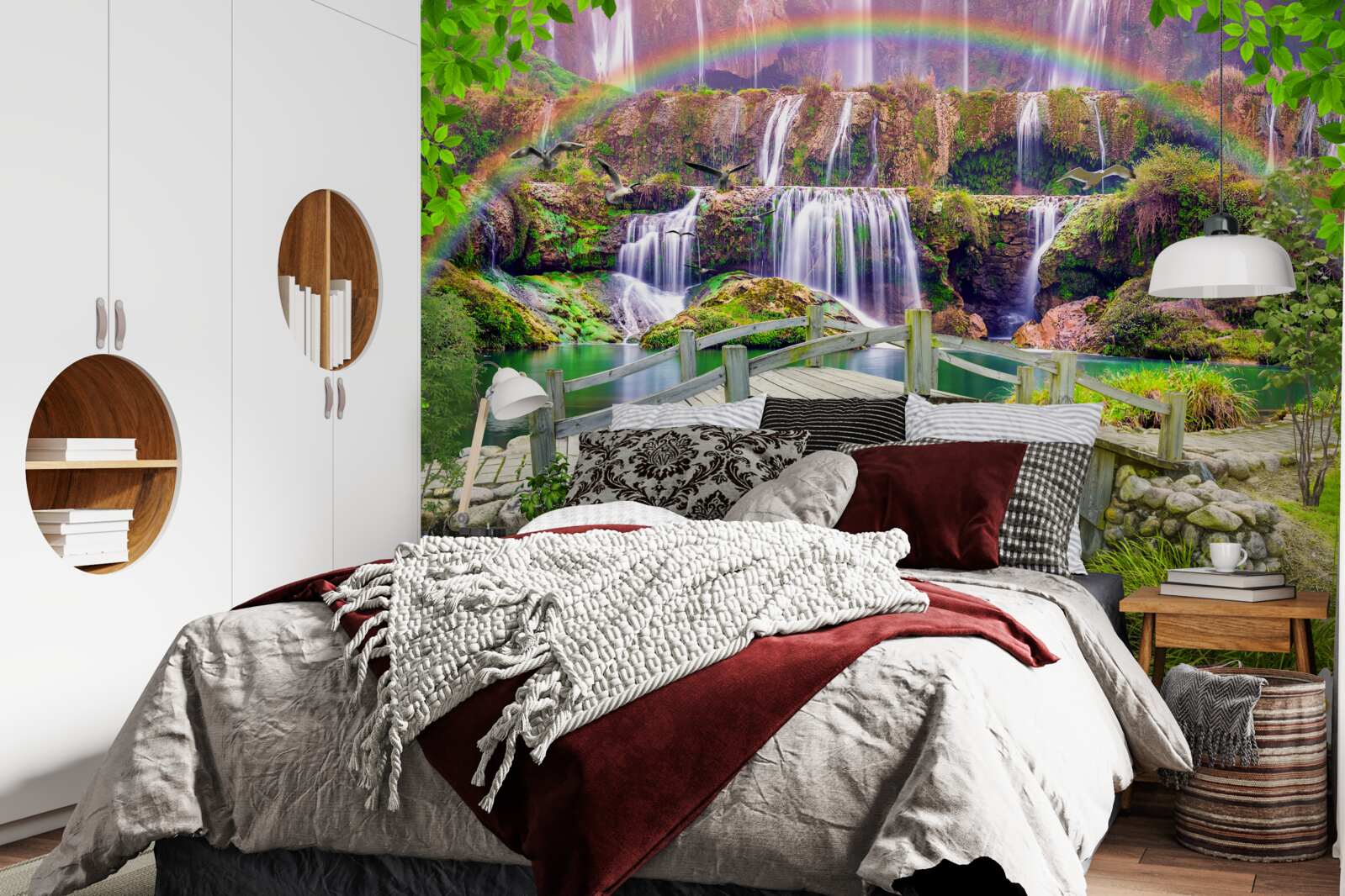 Фотошпалери композиція літнього саду в ландшафті