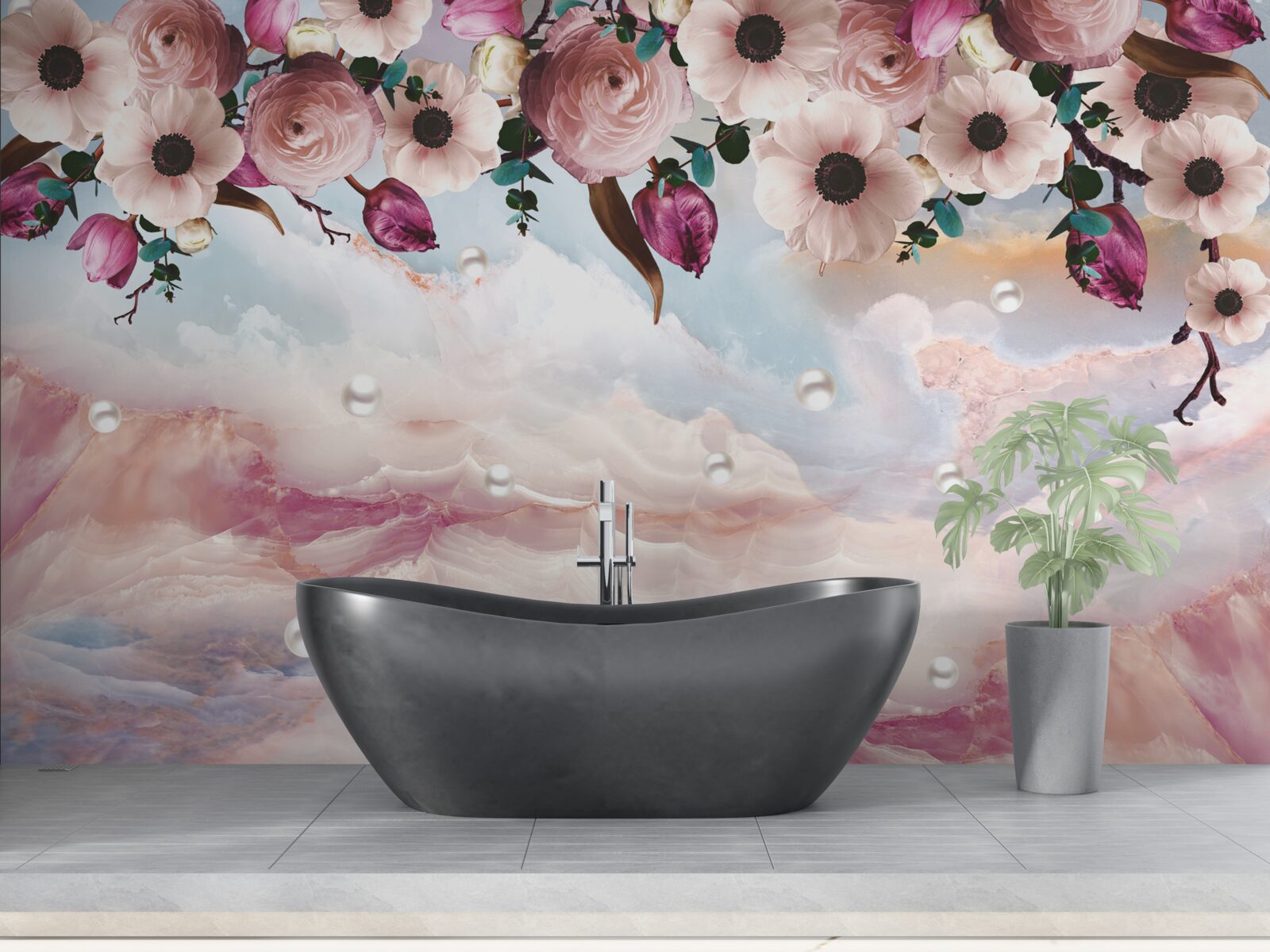 Фотошпалери набряклі бруньки звисають над небом