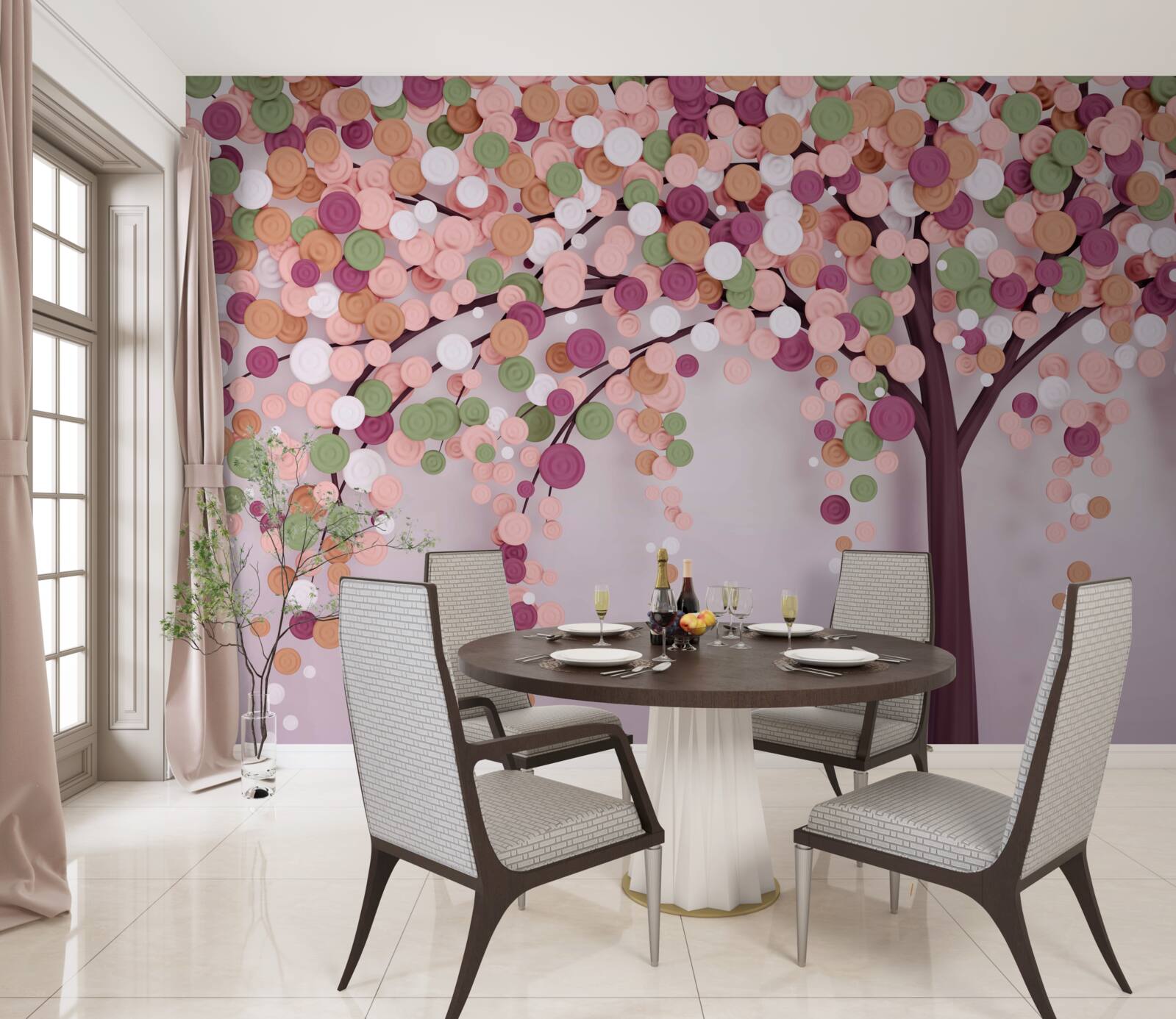 Фотошпалери абстрактне осіннє дерево