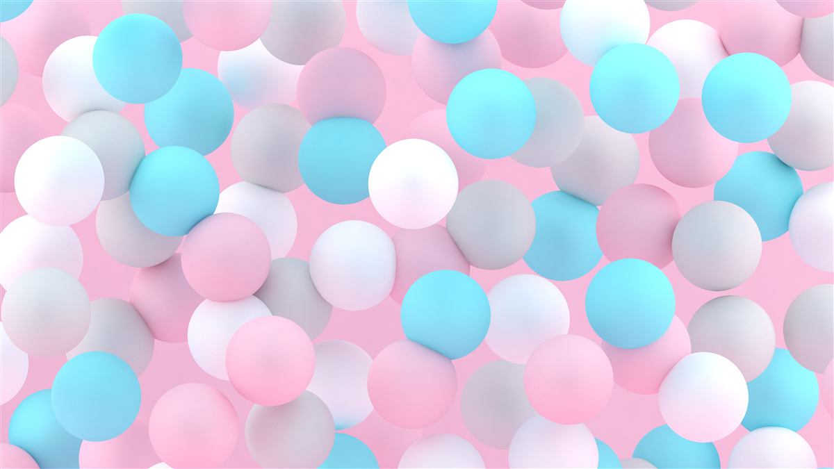 Фотошпалери в басейні плавають кульки всіх кольорів