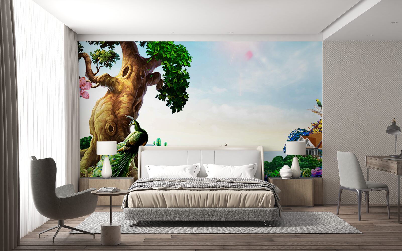 Фотошпалери смарагдові пейзажі та їхні мешканці на берегах водойм