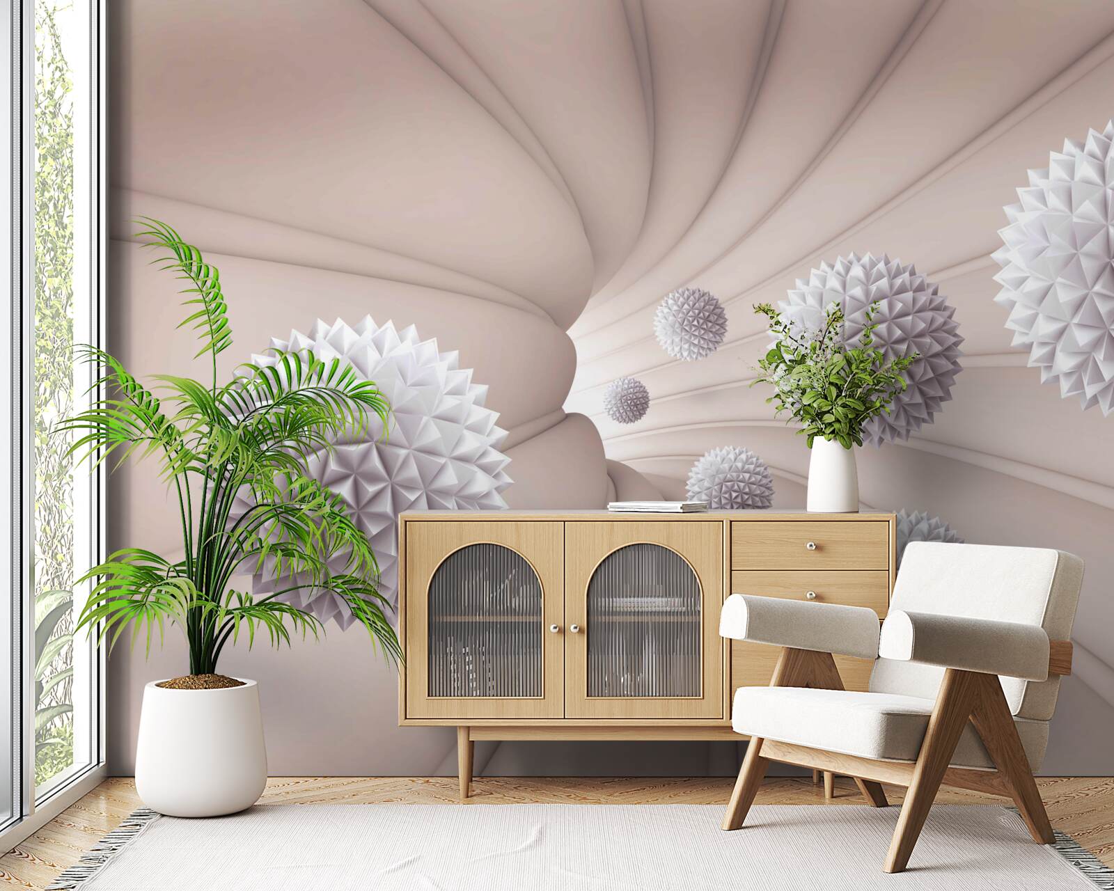 Фотошпалери круглі предмети швидко входять в тунель