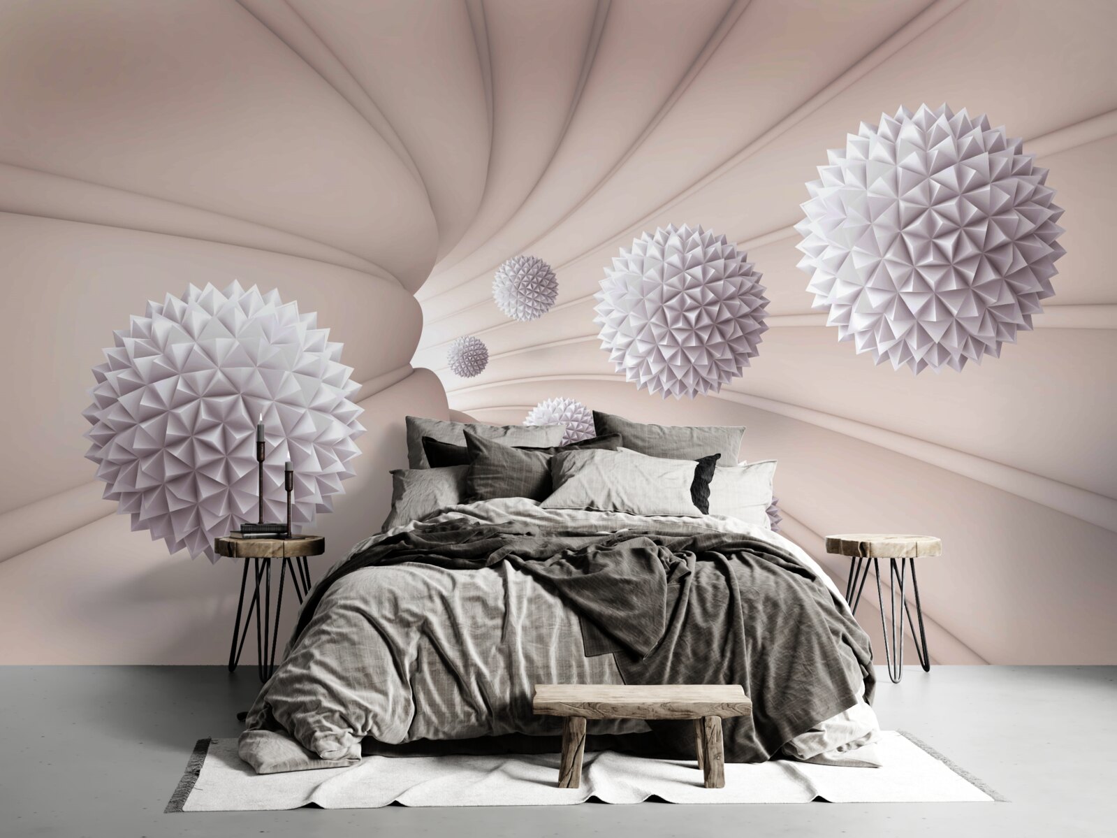 Фотошпалери круглі предмети швидко входять в тунель